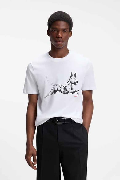 ΜΠΛΟΥΖΑ T-SHIRT HUGO - 101 ΛΕΥΚΟ